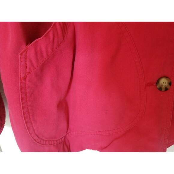 Vintage 90's Greatland oversized flannel lined chore barn jacket red S - Picture 5 of 10